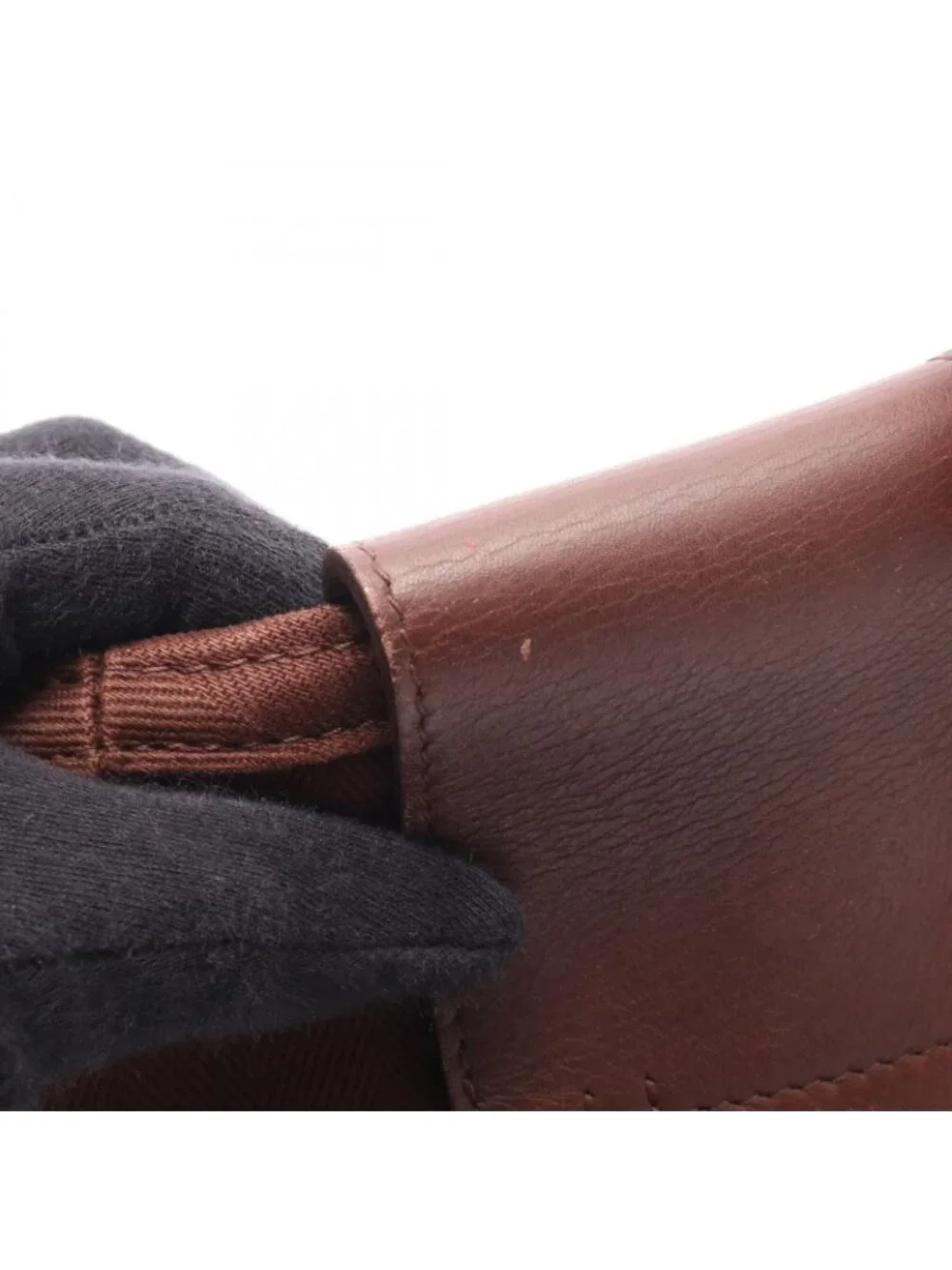 Hermes Handbag Valparaiso PM Dark Brown Leather Canvas